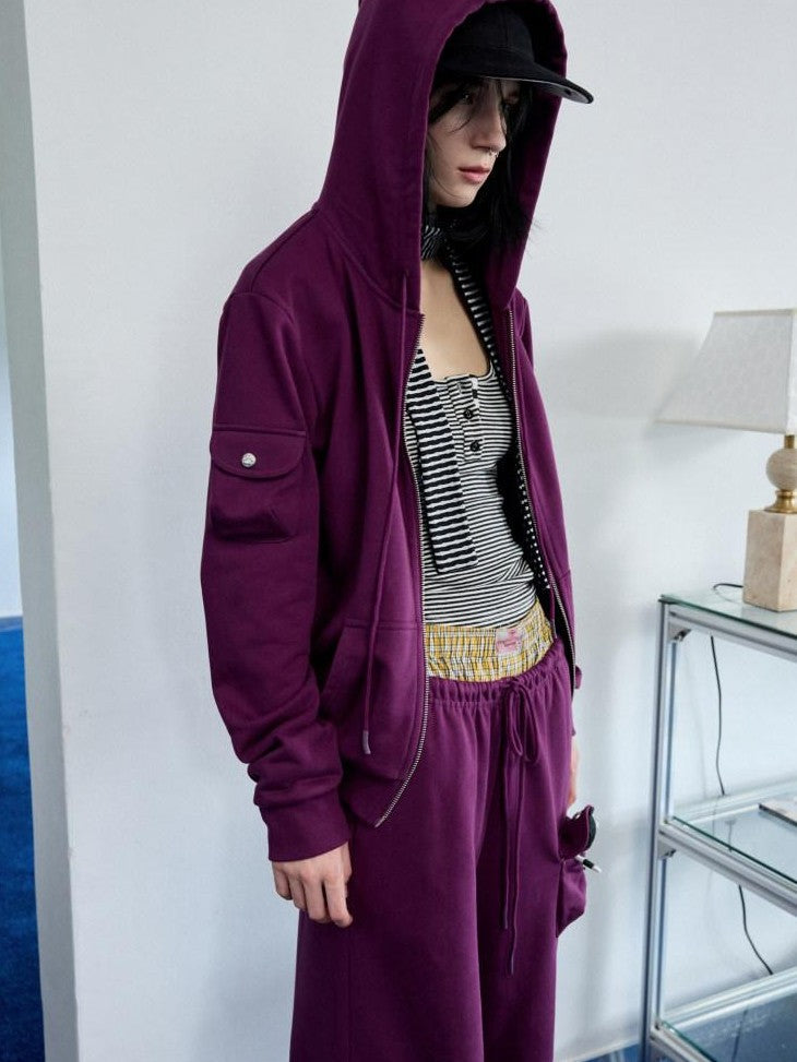 3d Pleated Hooded Women's Tie Waist Wide Leg Casual Top & Pants Sets