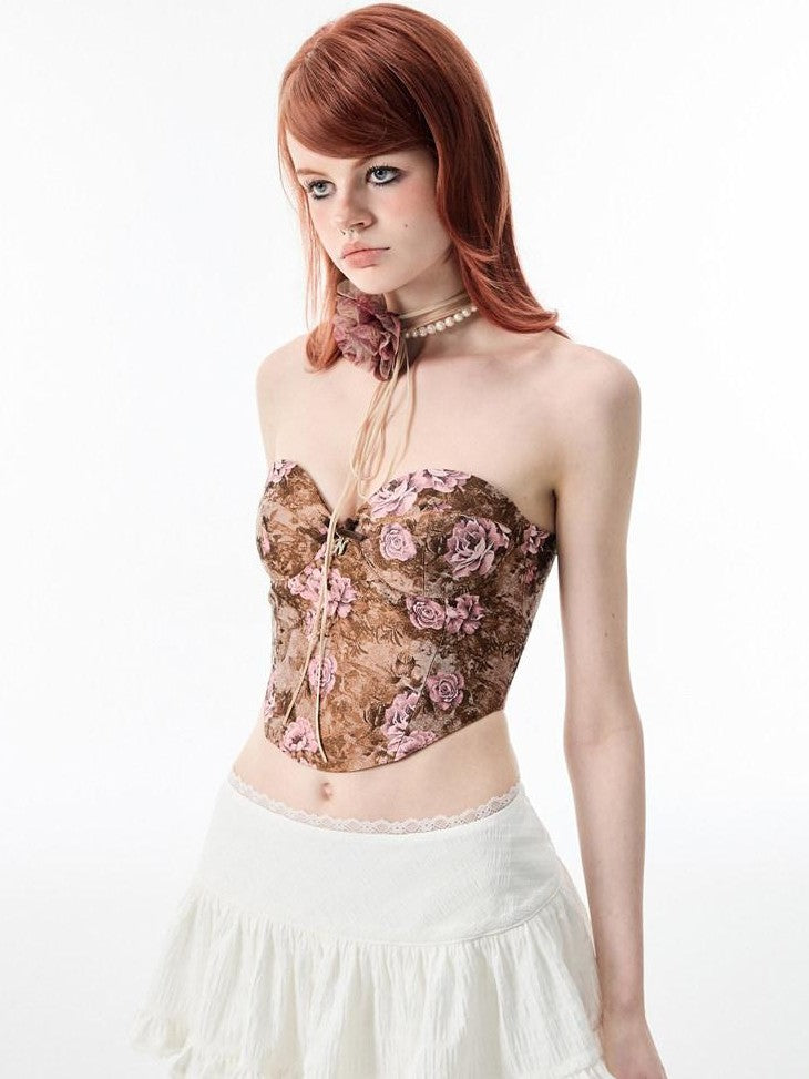 Ballet Lace Trim Pleated Mid Waist Aline Women's Tiered Skirts