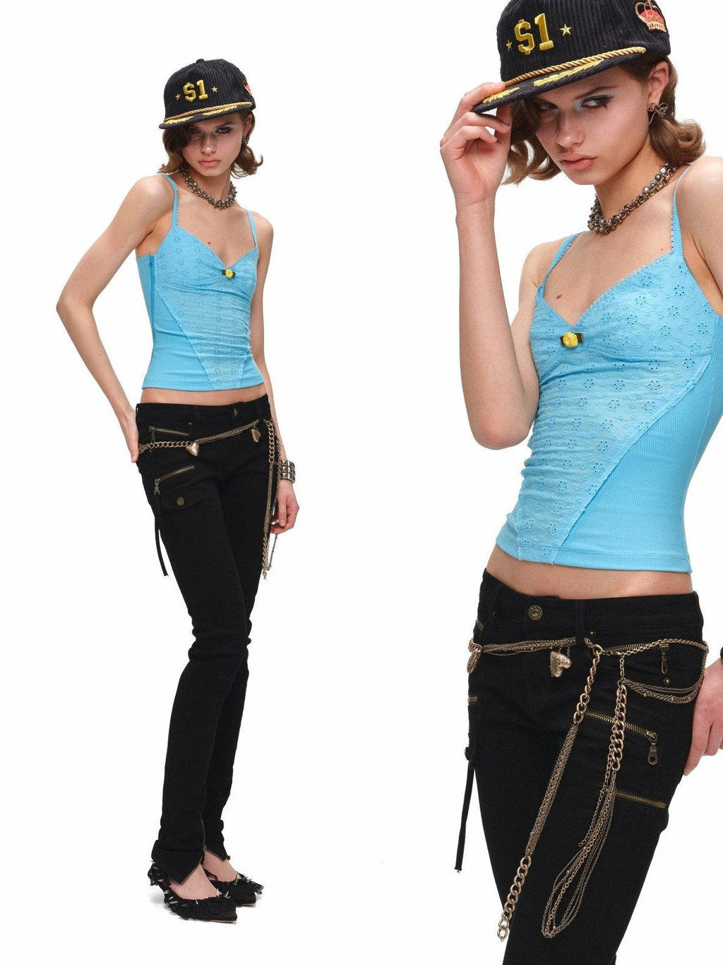 Black Vintage Washed Zipper Low Rise Slimming Women's Stretch Denim Skinny Jeans