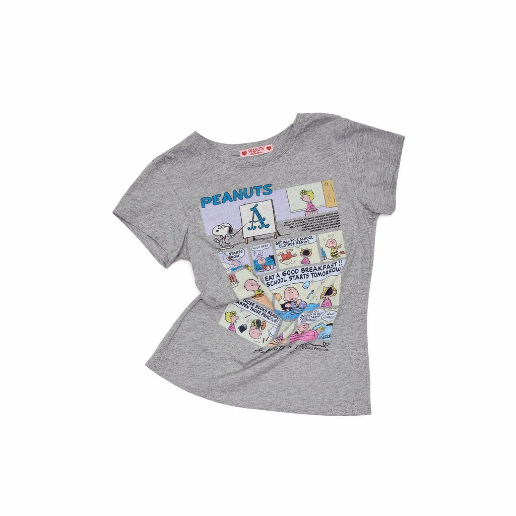 Cartoon Print Slim Fit Set In Shoulder Women's Cotton Short Sleeve T-shirts