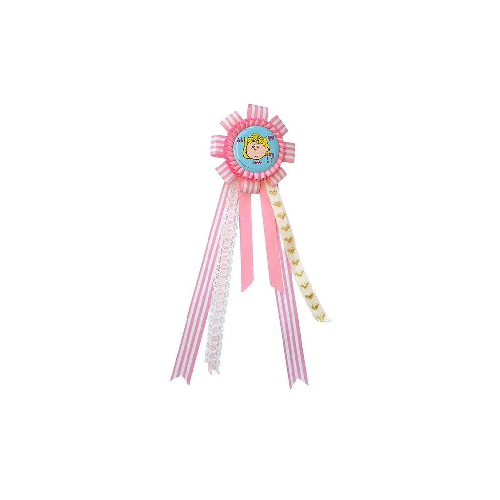 Cartoon Printed Ribbon Badge Multiuse Women's Satin Brooches