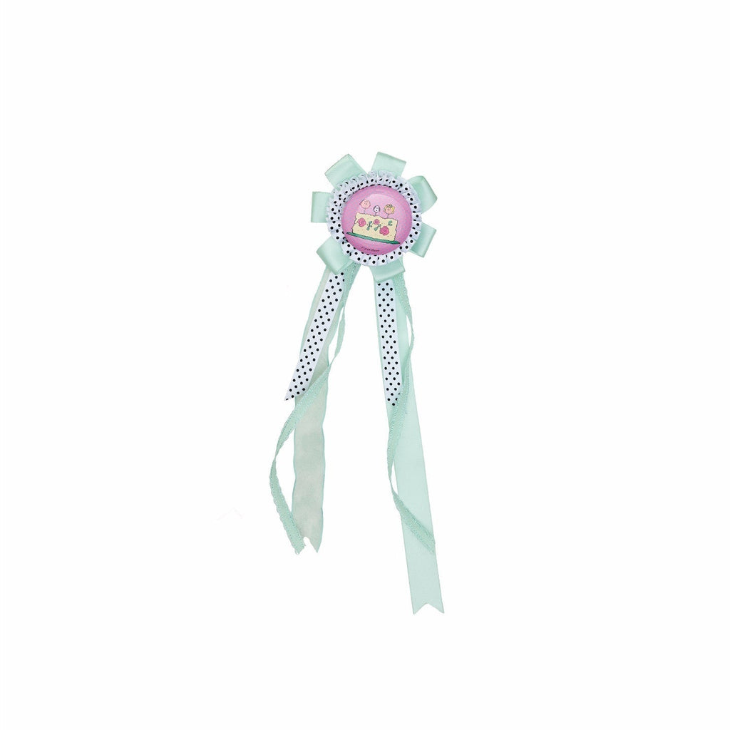 Cartoon Printed Ribbon Badge Multiuse Women's Satin Brooches