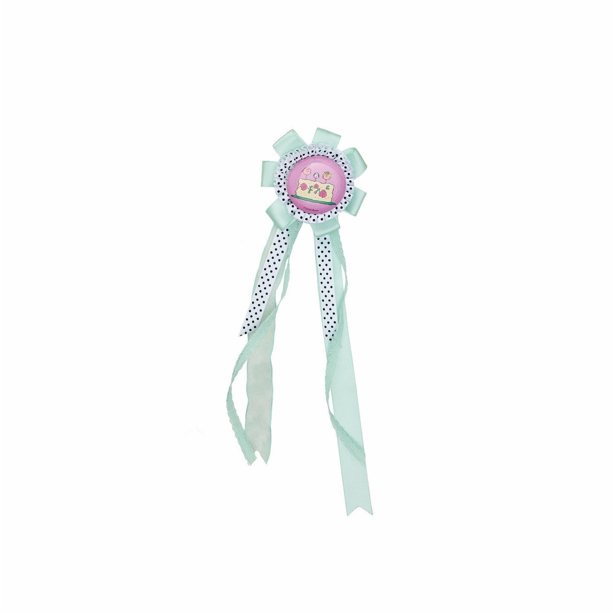 Cartoon Printed Ribbon Badge Multiuse Women's Satin Brooches