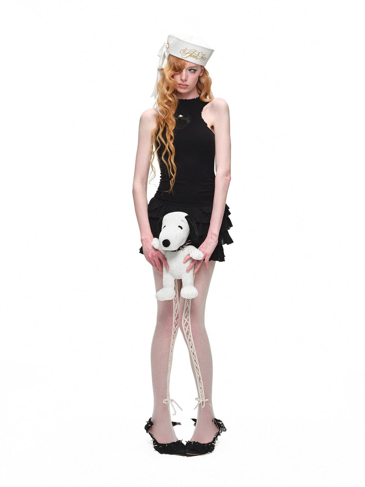 Heart Lace Applique Tiered Racerback Tank Women's Casual Mini Dresses