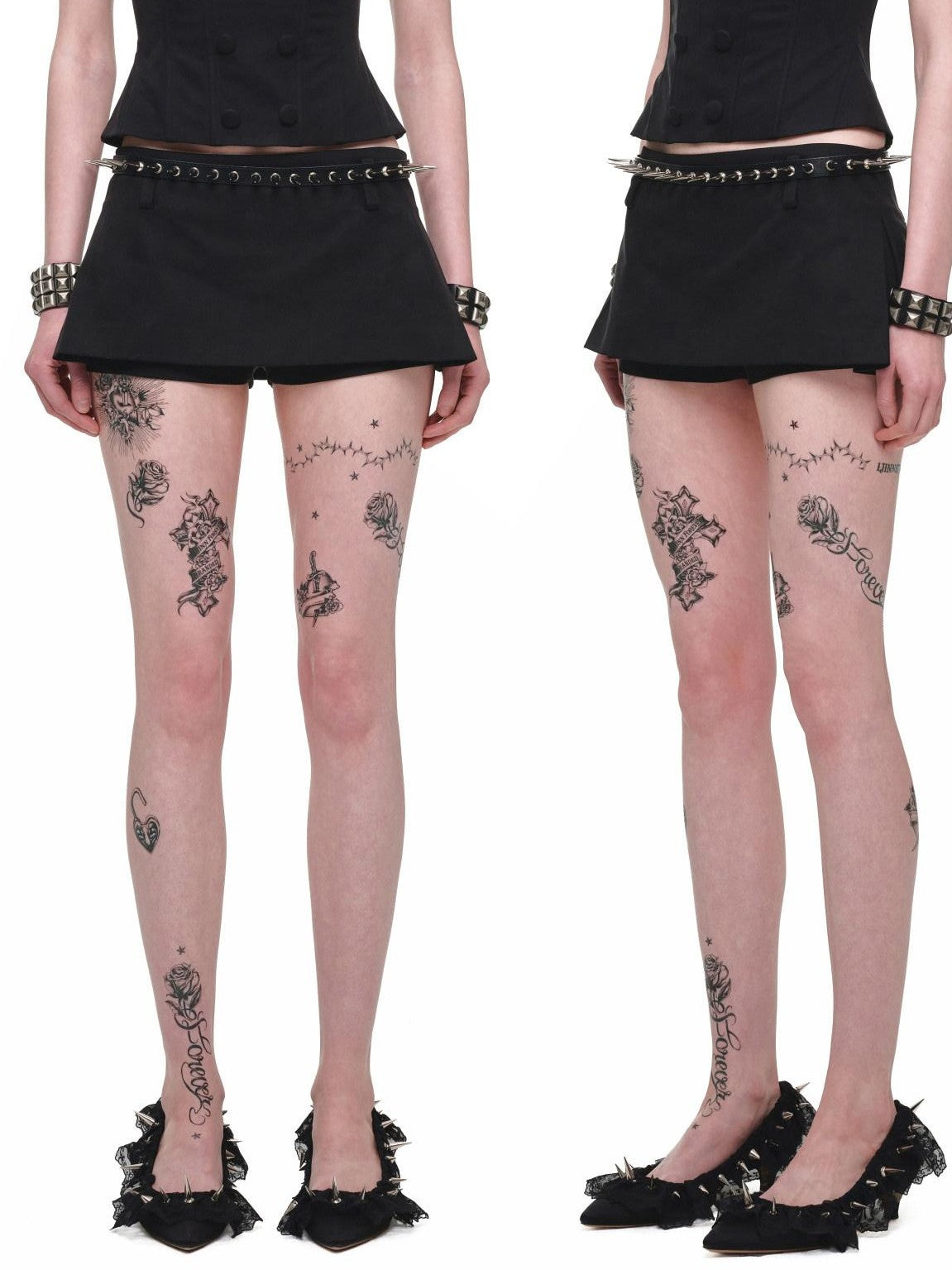 Mini One Piece A Line No Waistband Mid Low Rise Women's Skorts