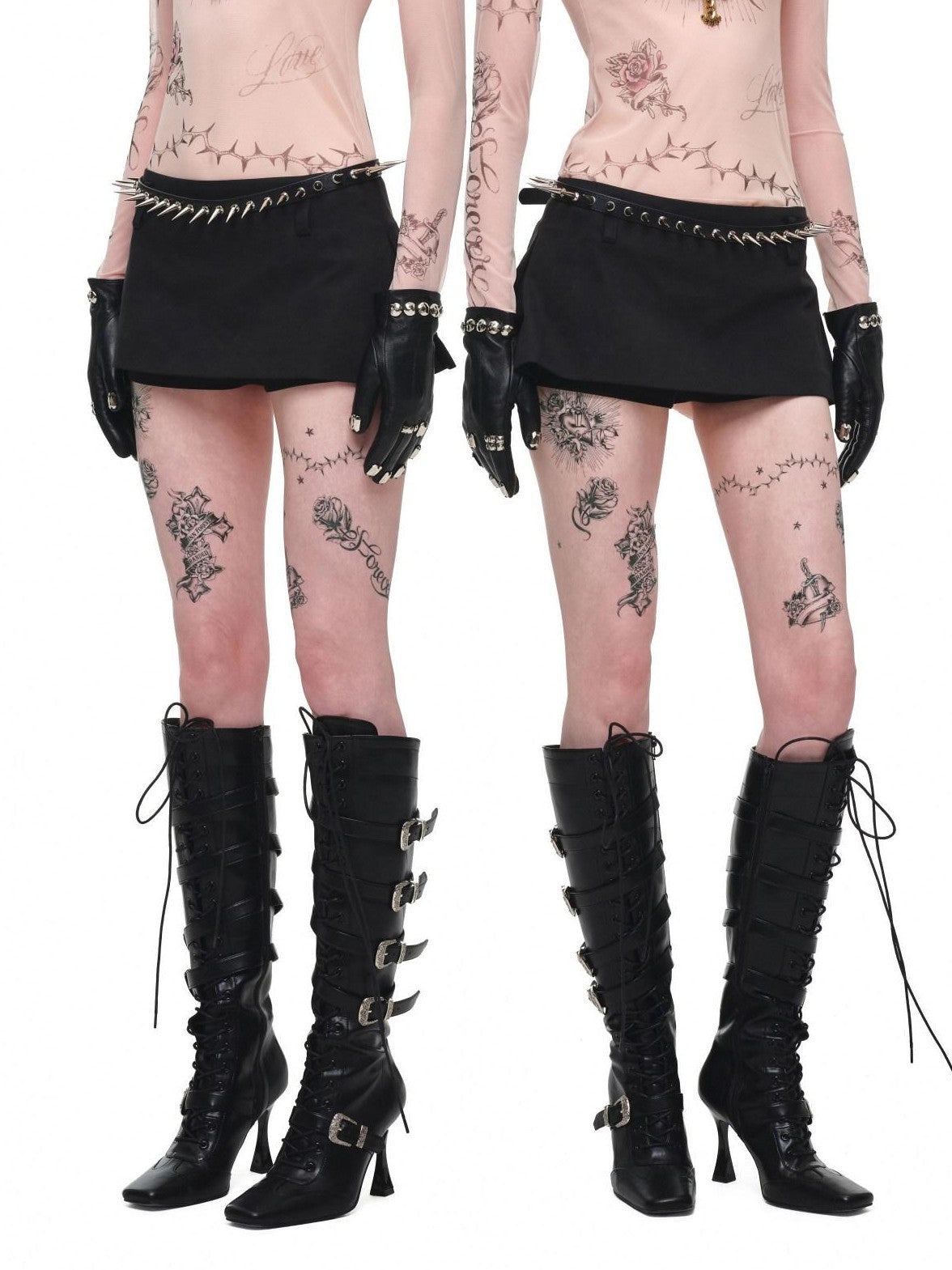 Mini One Piece A Line No Waistband Mid Low Rise Women's Skorts
