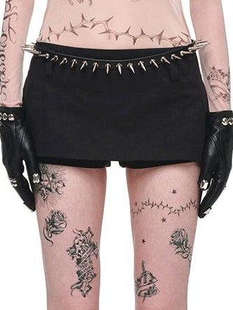 Mini One Piece A Line No Waistband Mid Low Rise Women's Skorts