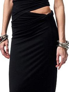 One Shoulder Asymmetric Ruched Multiway Women's Recycled Viscose Blend Tank Tops