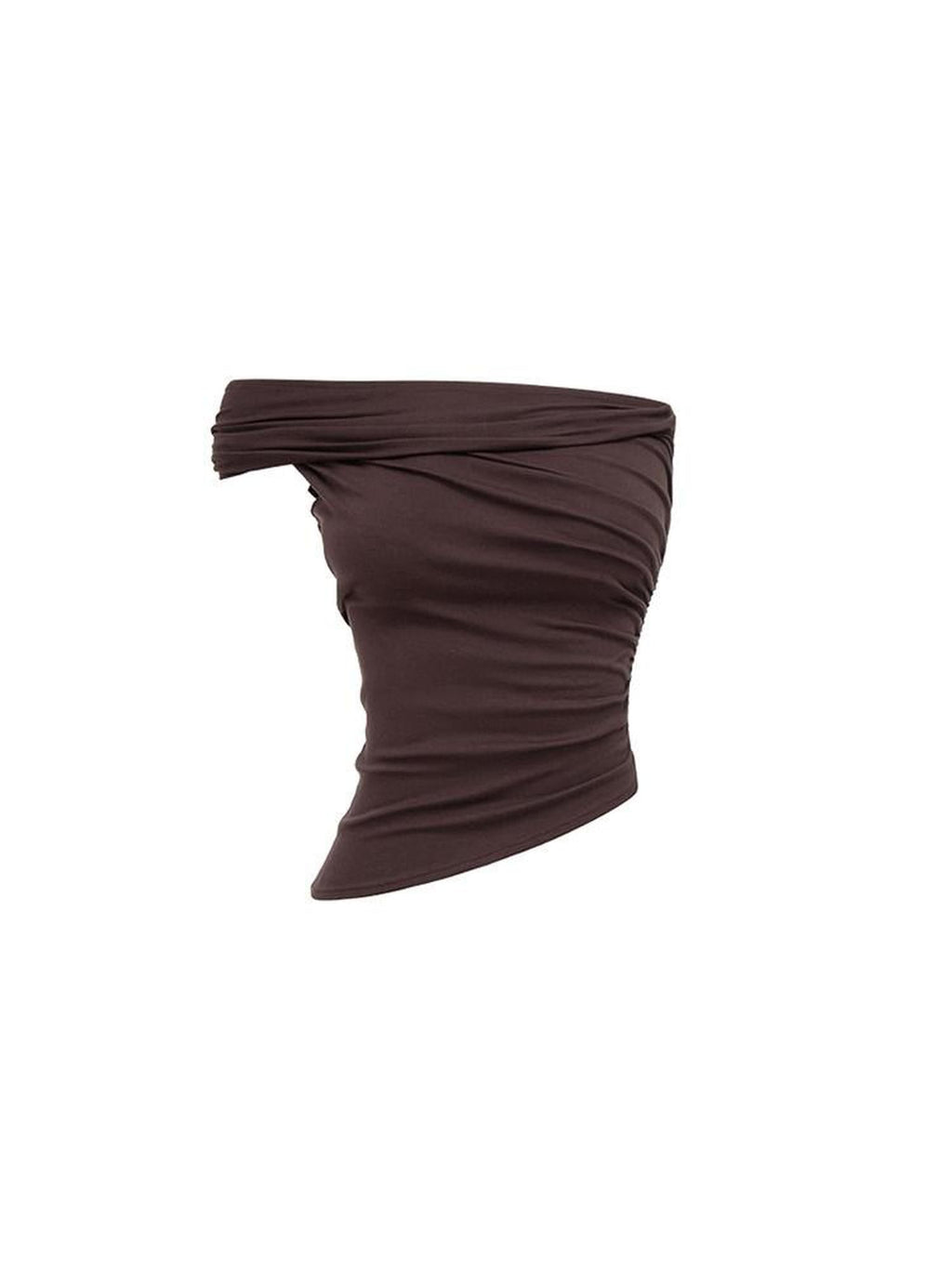 One Shoulder Asymmetric Ruched Multiway Women's Recycled Viscose Blend Tank Tops