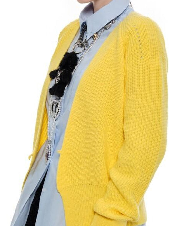 Slouchy V-neck Cinched Waist Long Sleeve Women's Knit Cardigans