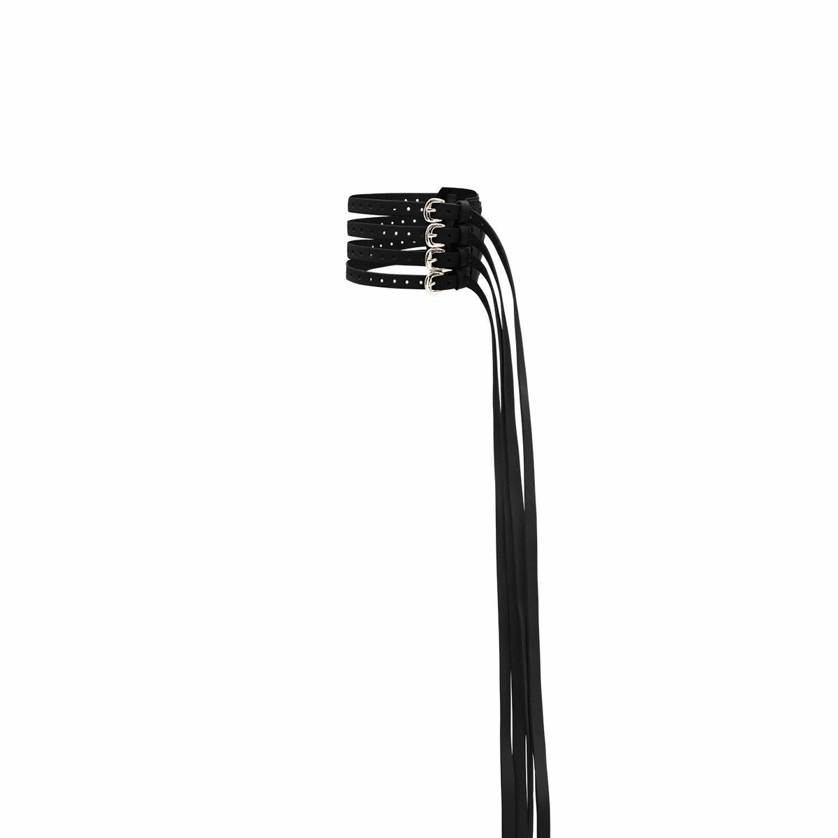Tassel Metal Buckle Adjustable Tie Women's Leather Convertible Earrings