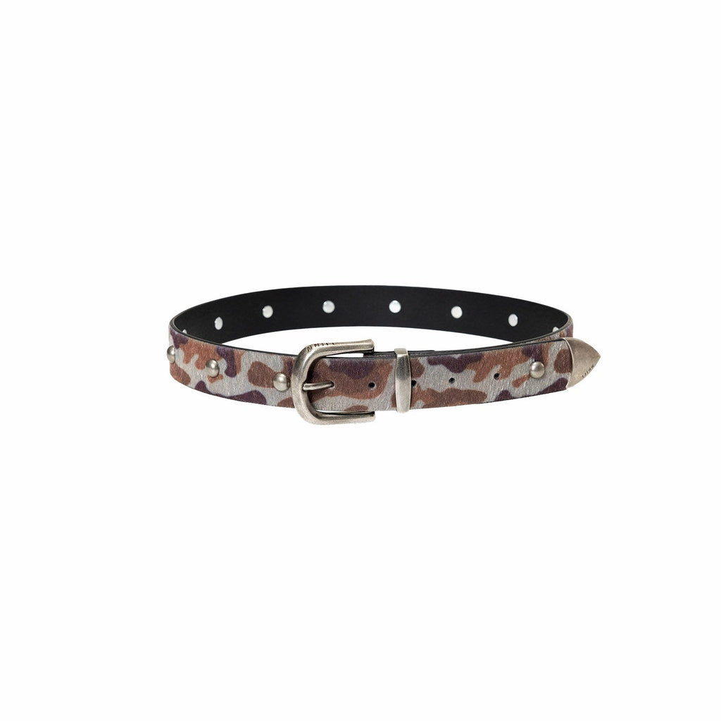 Vintage Camouflage Studded Metal Buckle Women's Faux Horsehair Belts