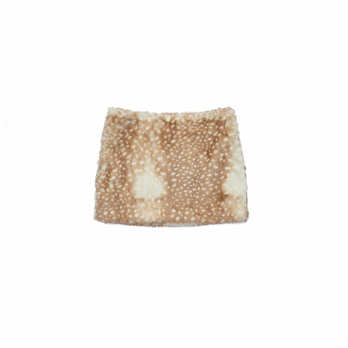 Vintage Deer Print Low Waist Slim Fit Women's Eco Faux Suede Mini Skirts
