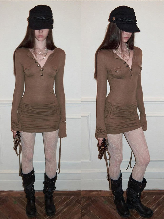 Vintage Distressed Multi Layer Metal Strap Studded Women's Mid-calf Boots