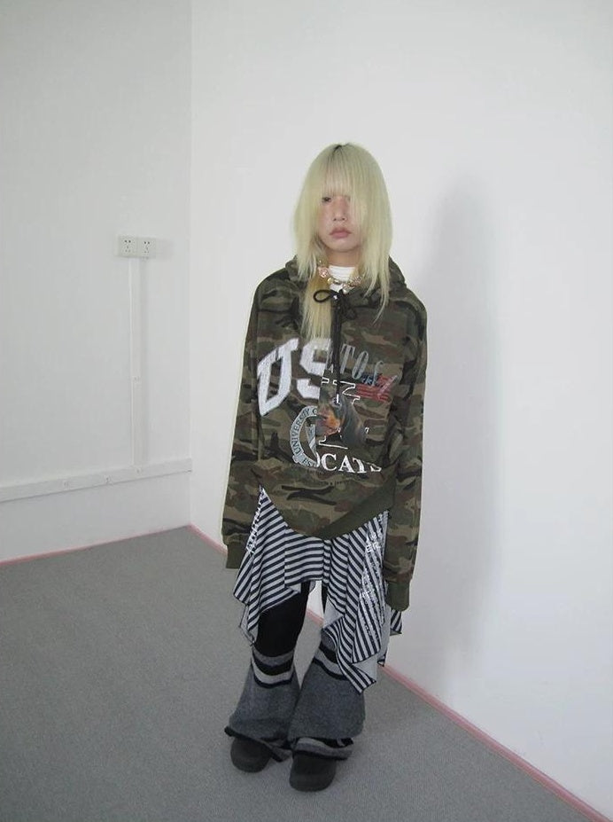 3months | CASUAL CAMOUFLAGE HOODED SWEATSHIRT【ID:TN00031】