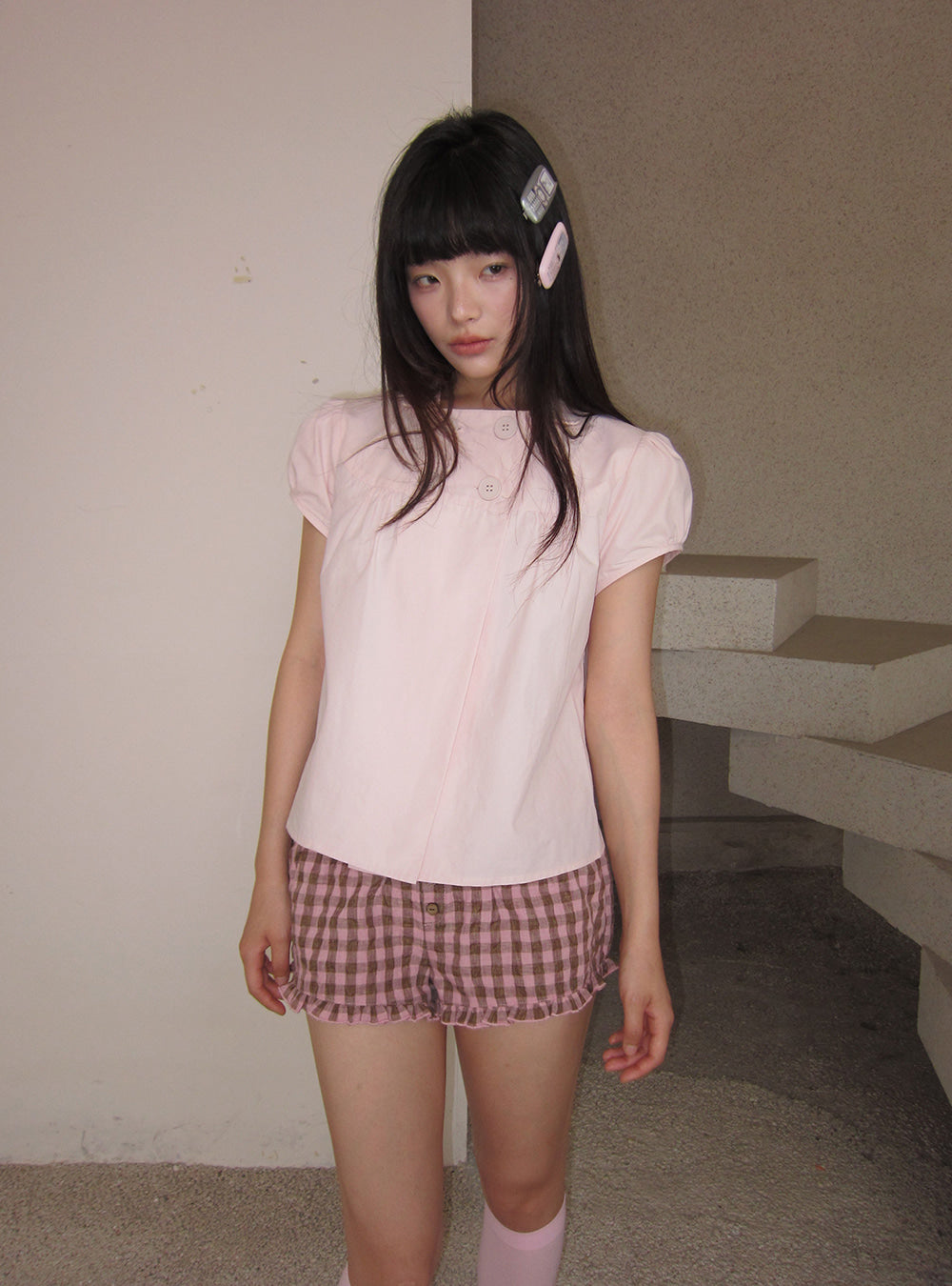 Dolly Button Puff Top
