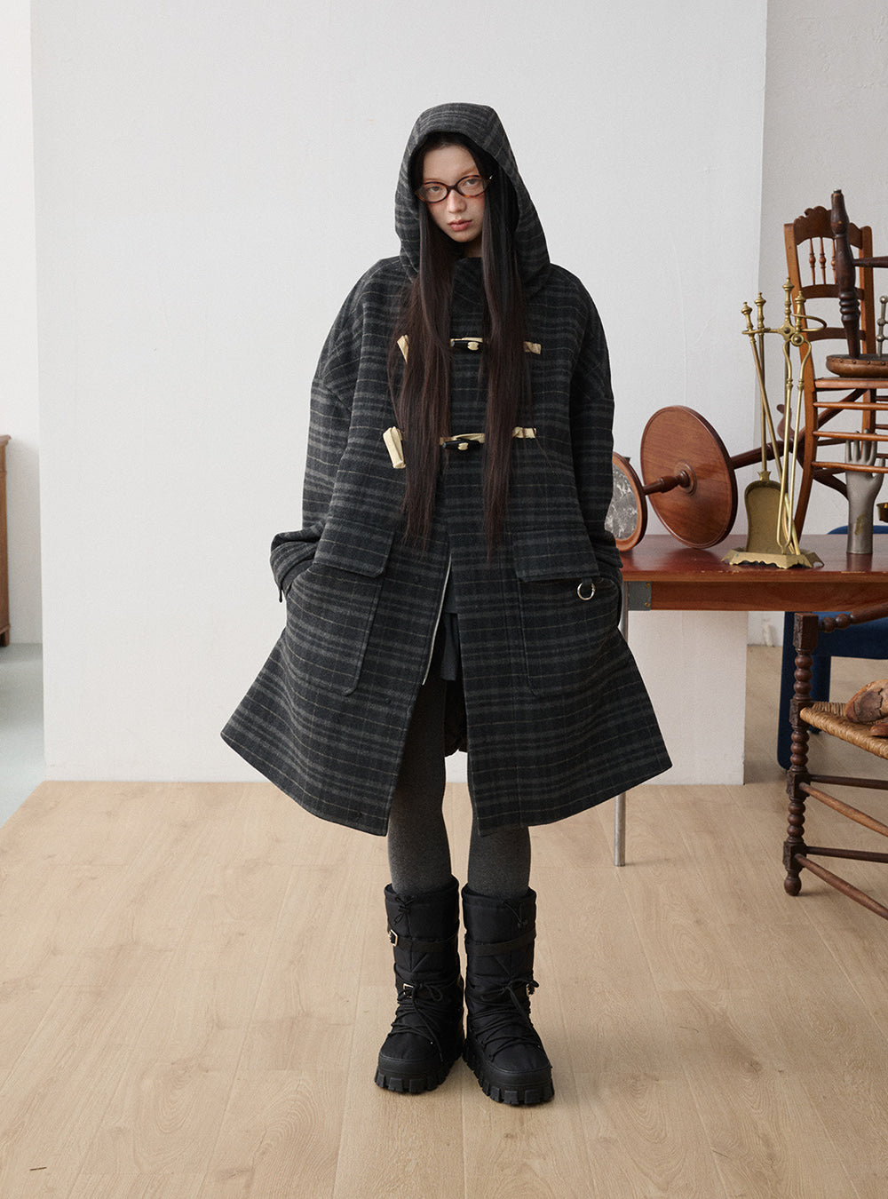 Wool Blend Toggle Coat