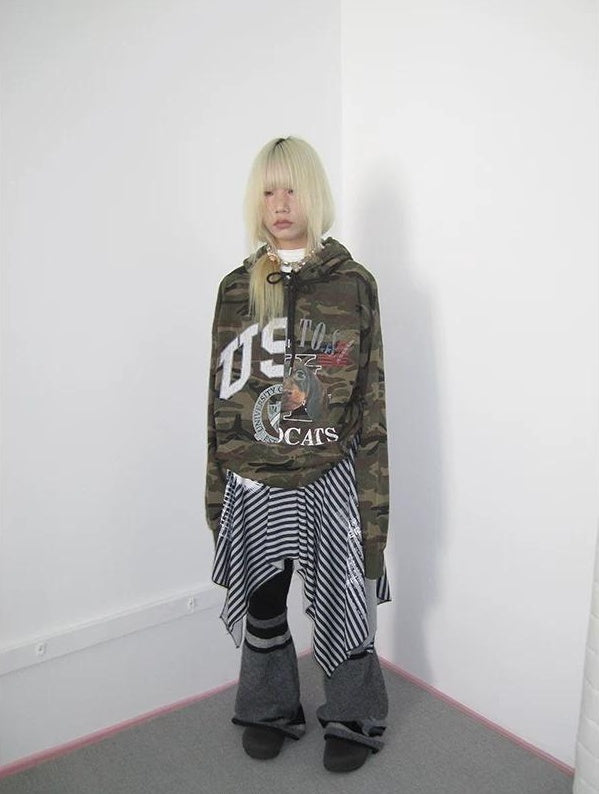 3months | CASUAL CAMOUFLAGE HOODED SWEATSHIRT【ID:TN00031】