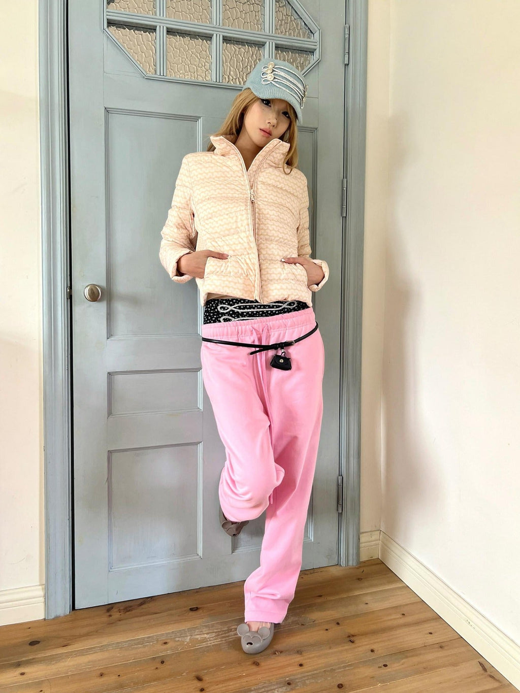 100 Percent Cotton Soft Comfort Casual Natural Waist Unisex Pink Straight Pants