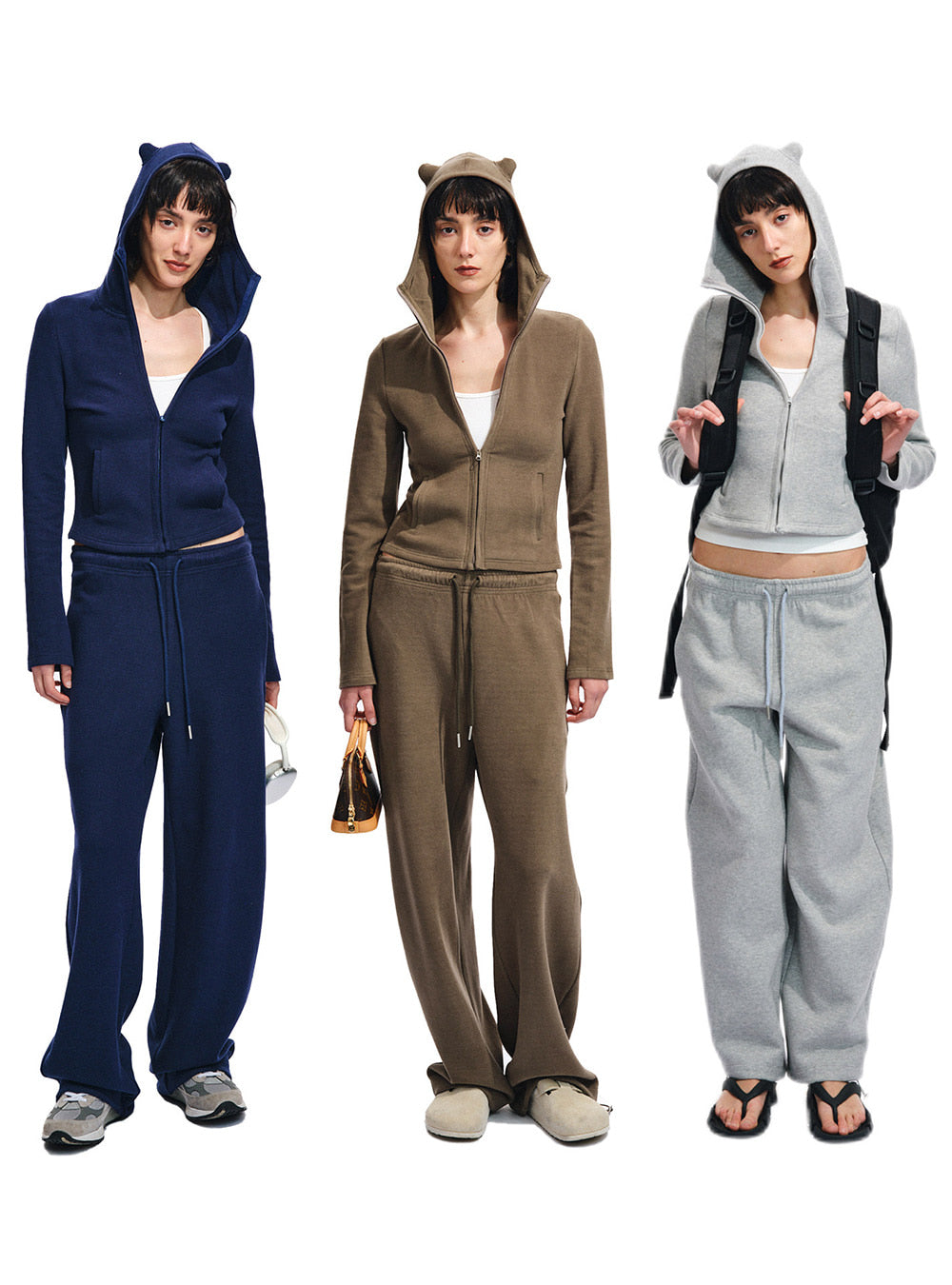 Bear Ear Hood Zip-Up & Pants