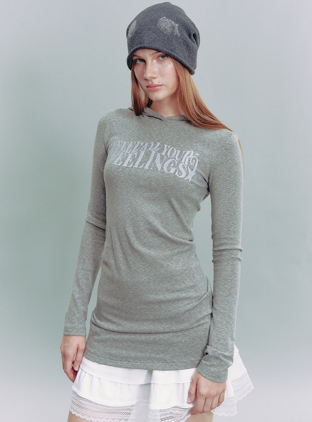 Feelings Hooded Long Sleeve Top