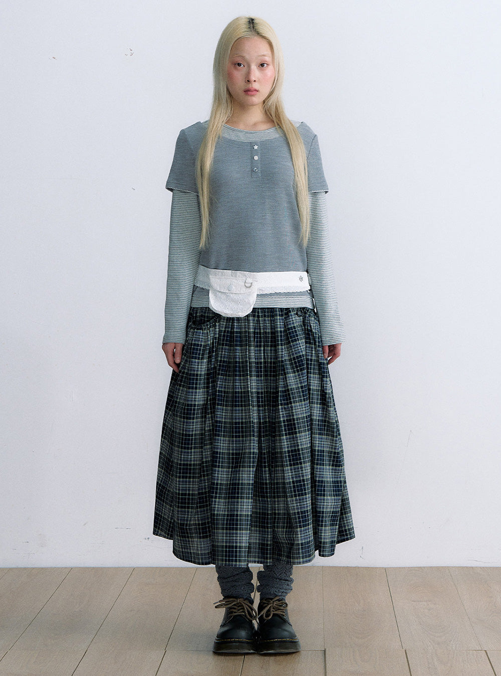 Layered Stripe Button Top (2color)