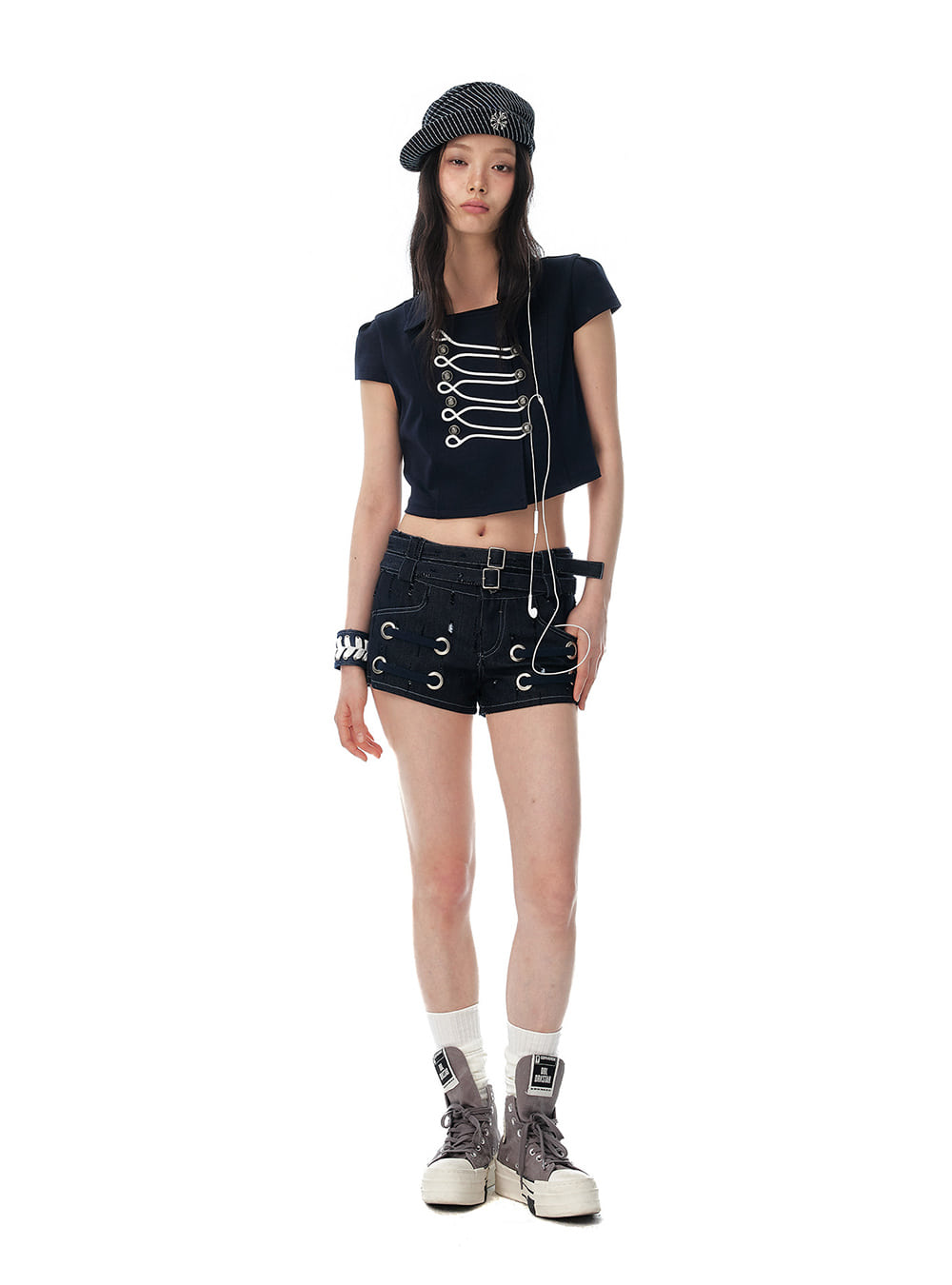 Grommet Strap Shorts (2color)