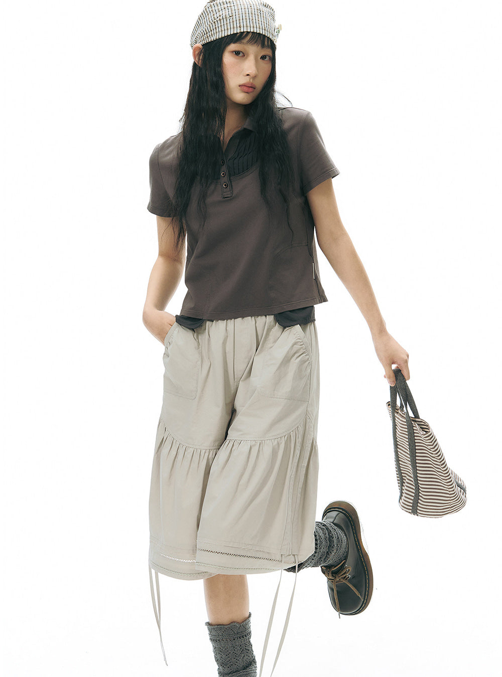 Utility Pocket Cropped Pants (2color)