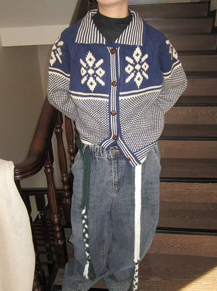3months | RETRO LOOSE KNIT SWEATER JACKET【ID:TN00043】