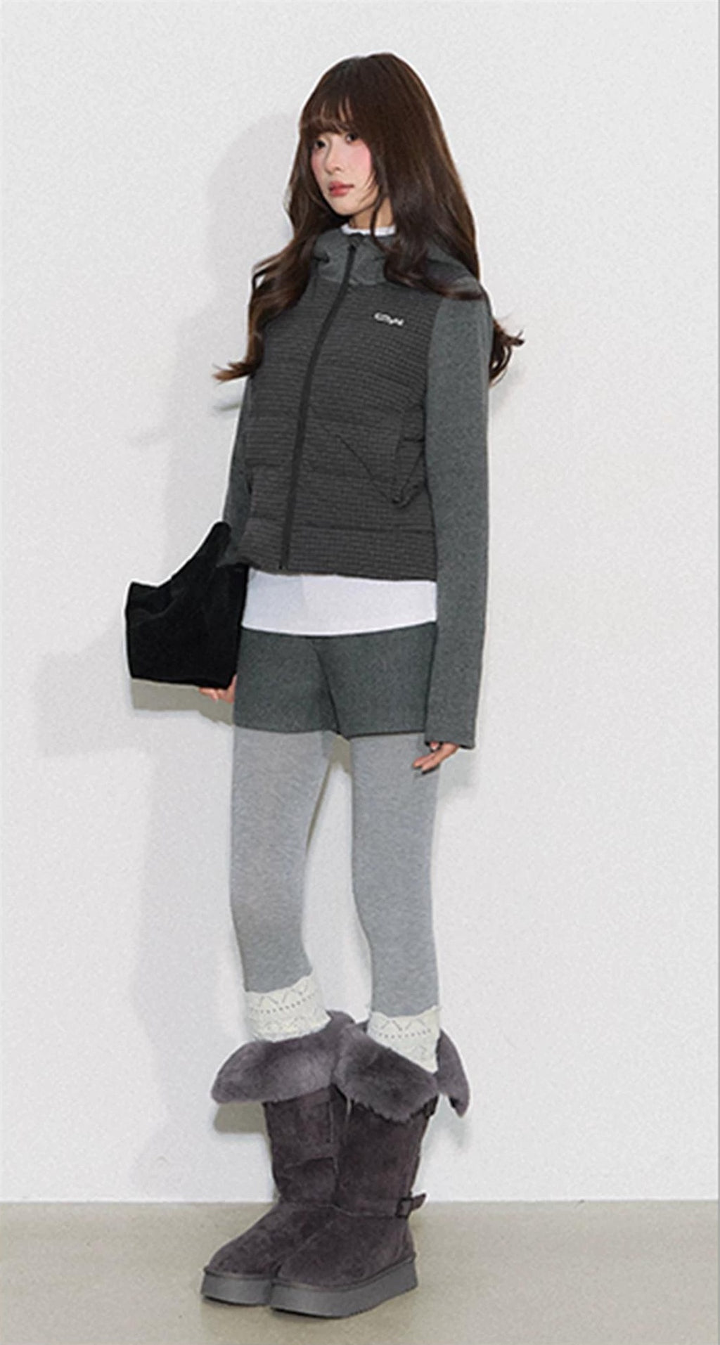 THELIGHT | PLAID SPLICE HOODED JACKET【ID:TN00094】