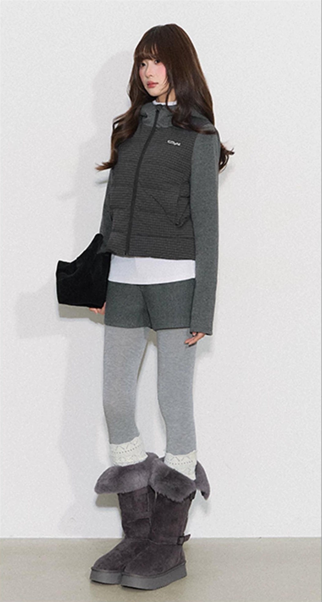 THELIGHT | PLAID SPLICE HOODED JACKET【ID:TN00094】