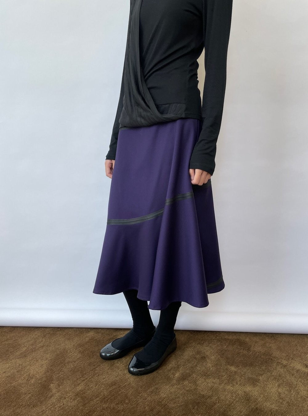 Bonded Spiral Flare Skirt