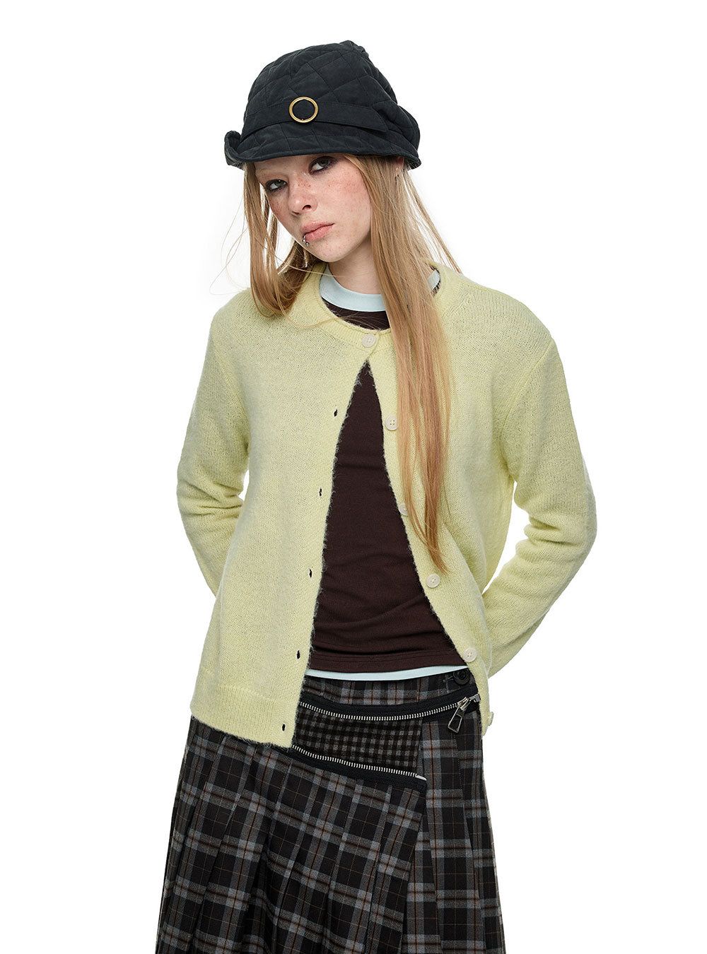 Soft Memory Layered Knit Cardigan (3color)