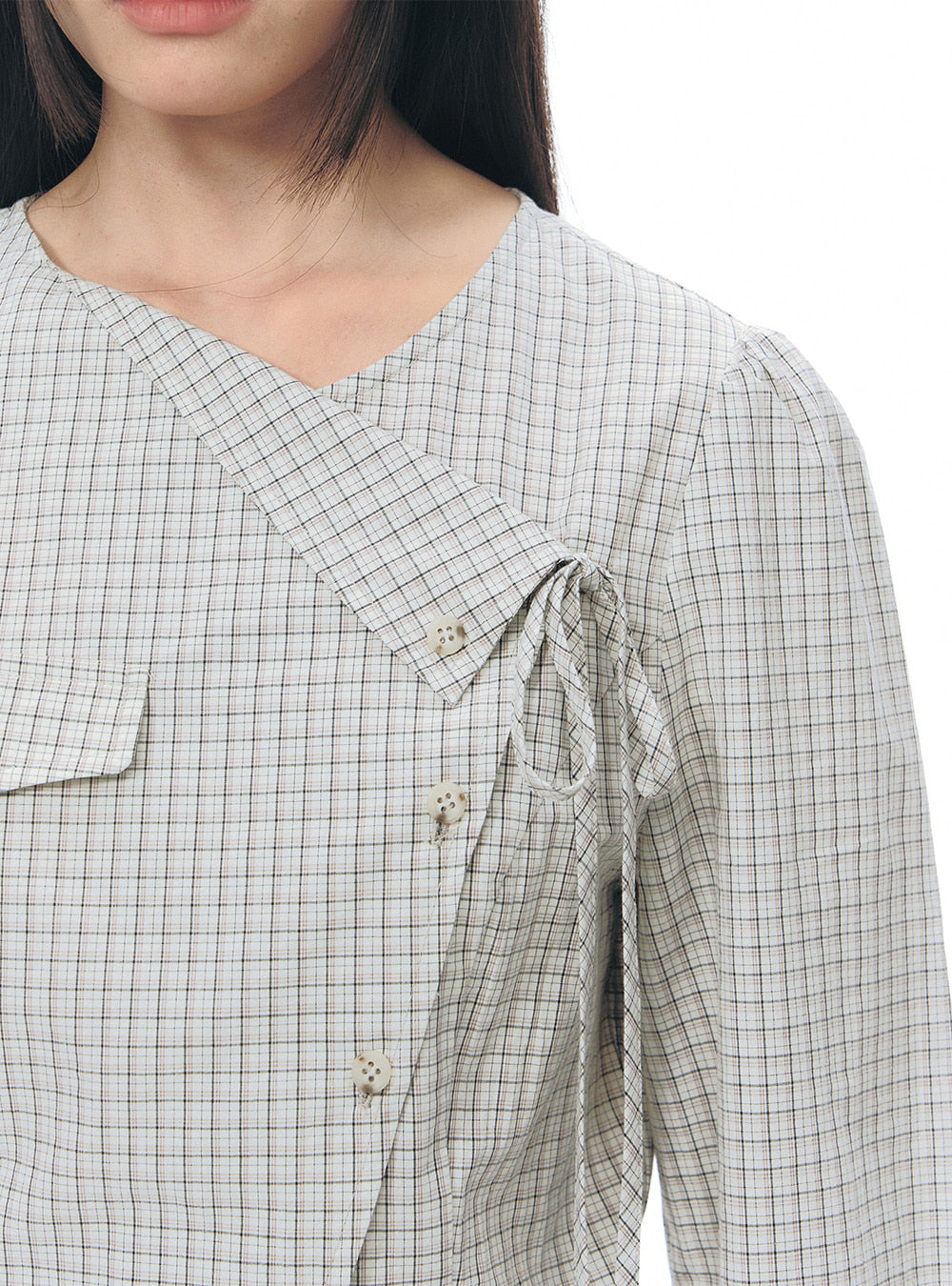 Asy Plaid Shirt& Skirt (2color)