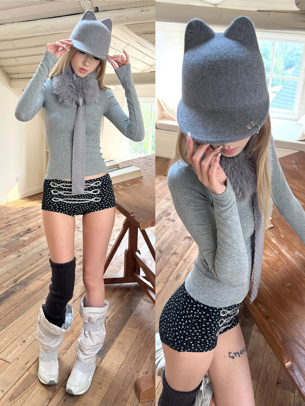 Cozy Wool Adjustable Casual Unisex Riding Cap Flat Brim Hats