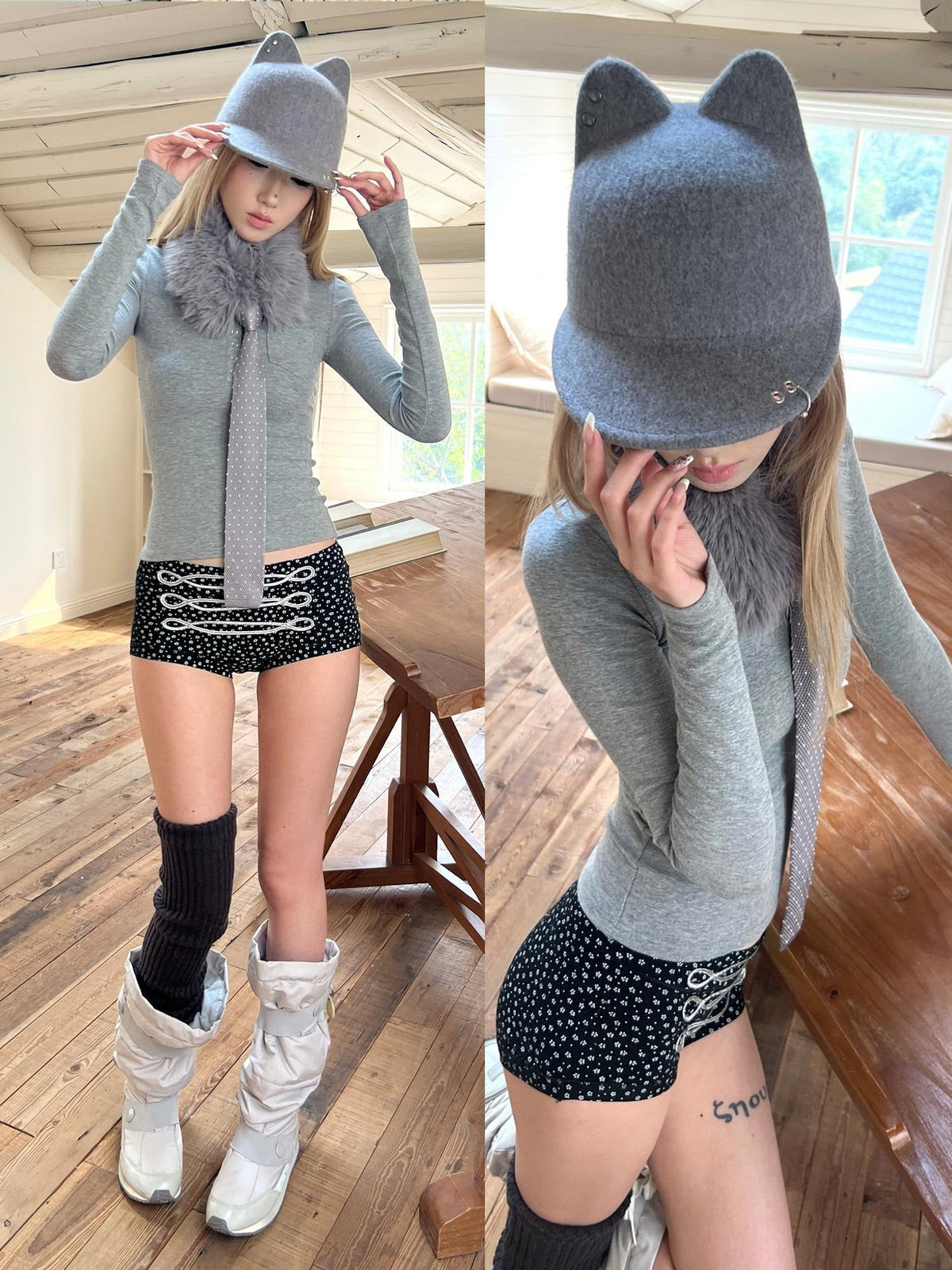 Cozy Wool Adjustable Casual Unisex Riding Cap Flat Brim Hats