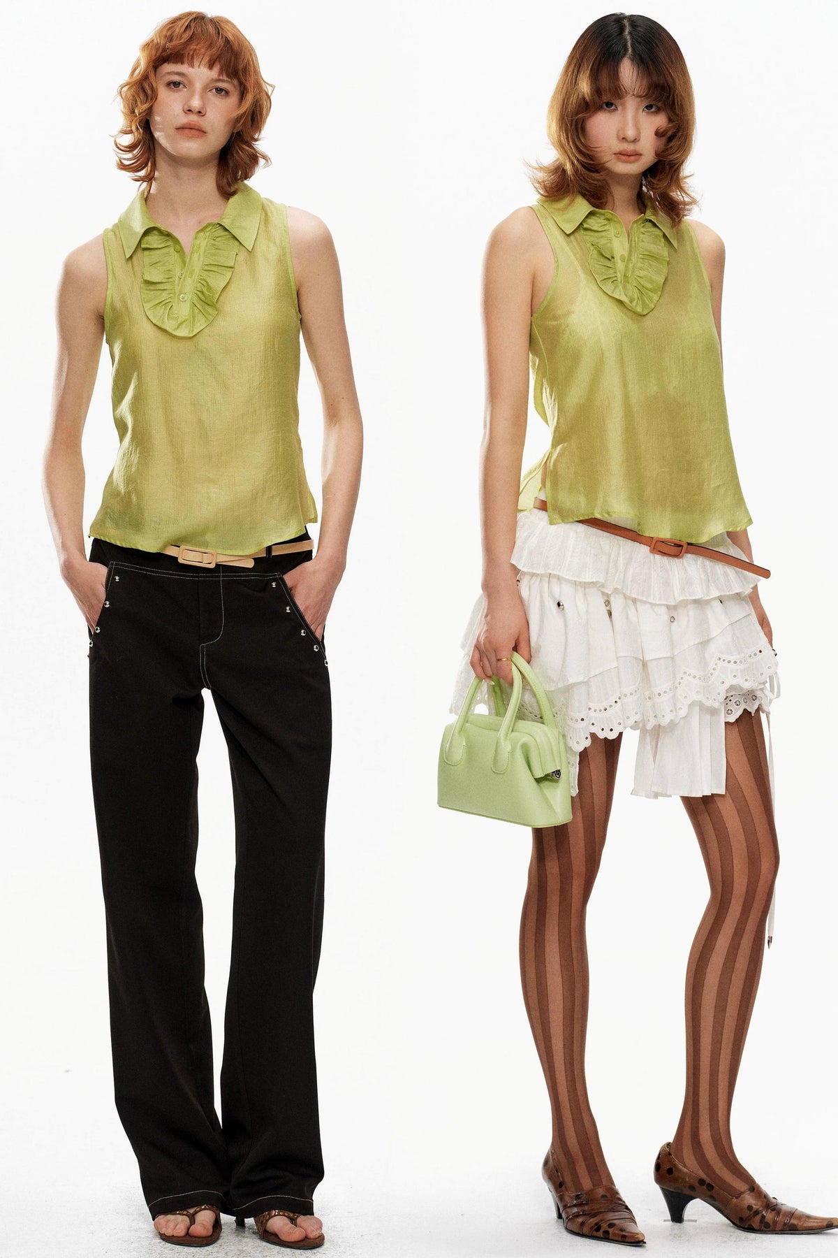 Fruit Green Lace Vest