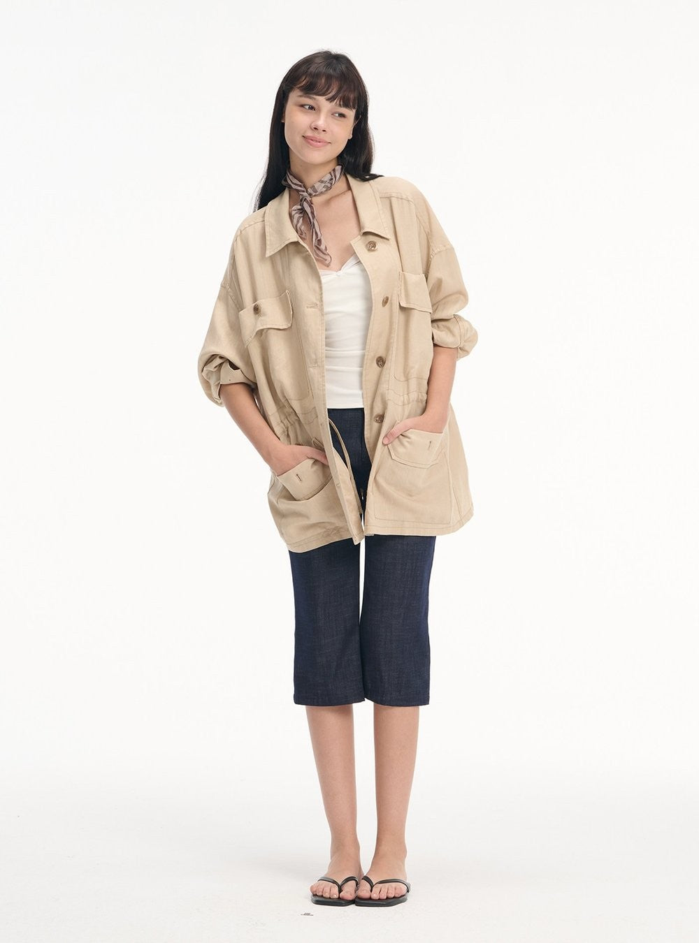 Drawstring Utility Field Jacket