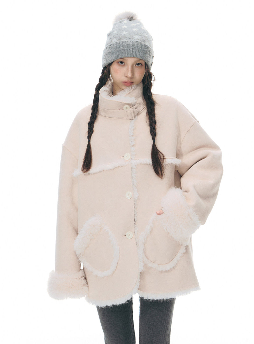 Reversible Shearling Collar Jacket (2color)