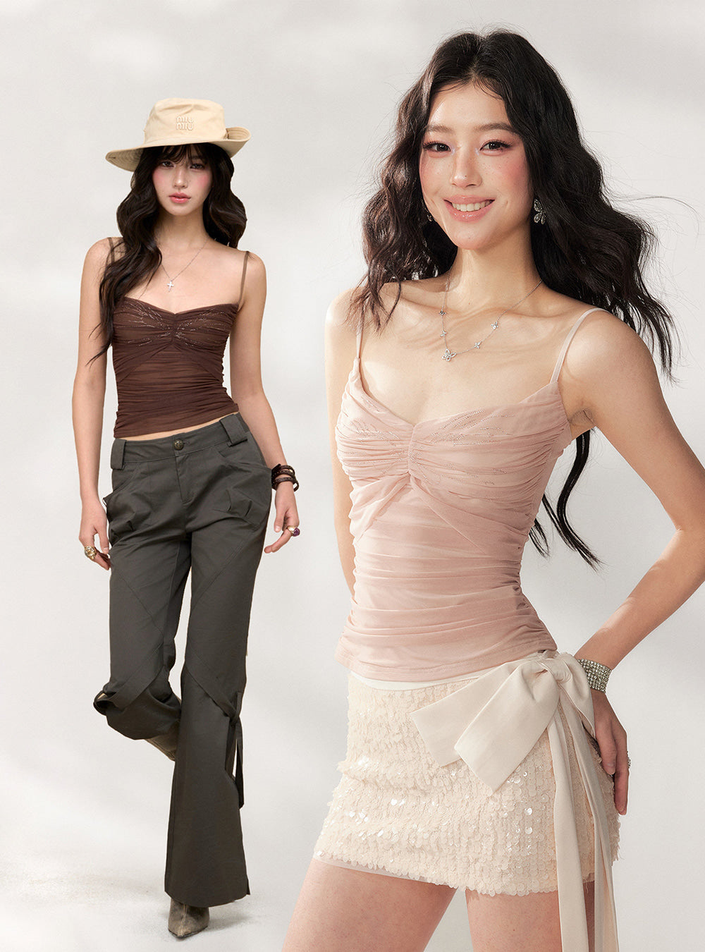 Ruche Butterfly Tank Top (2color)