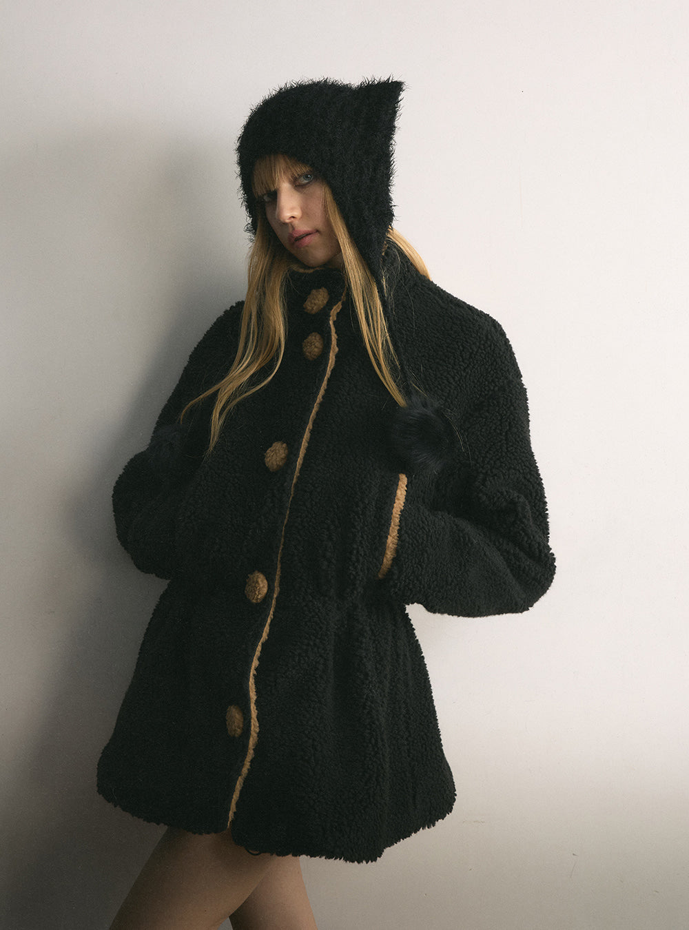 Warm Blend Button Fleece Coat
