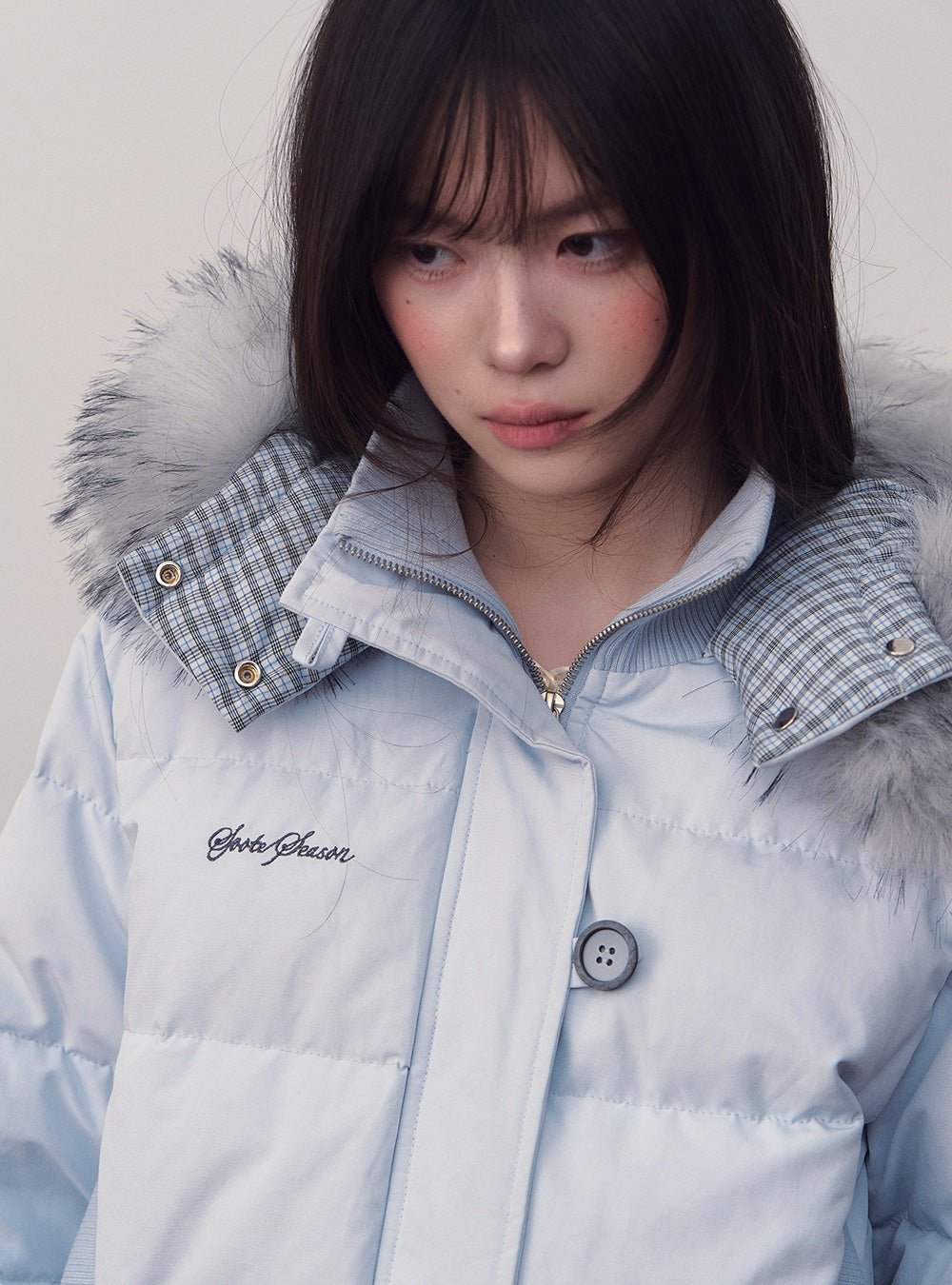 Glacier Blue Urban Hood Down Jacket