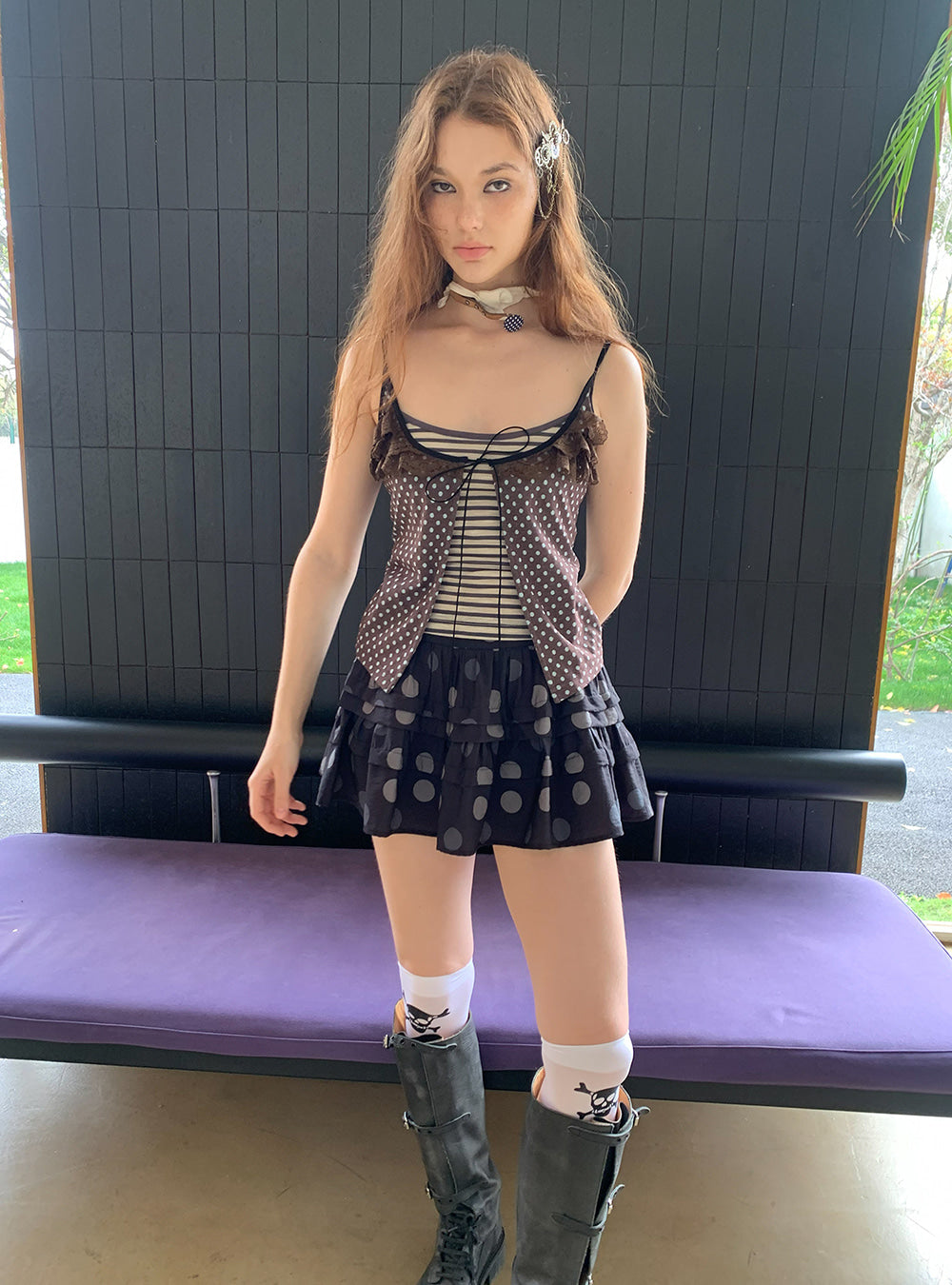 Polka Stripe Camisole Top