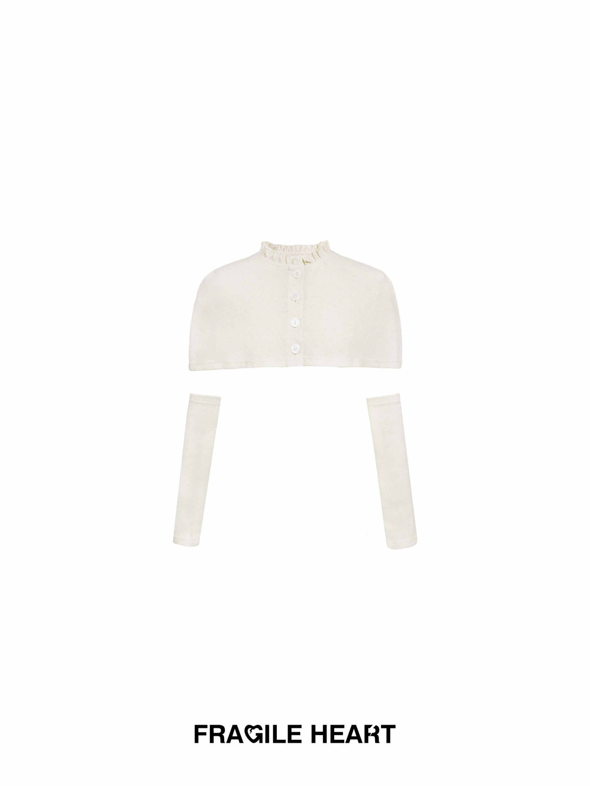 White Cape with Sleeves