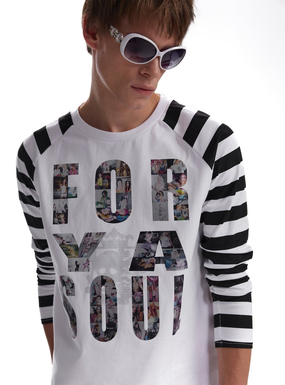 Metal Stripe Raglan Top (2color)