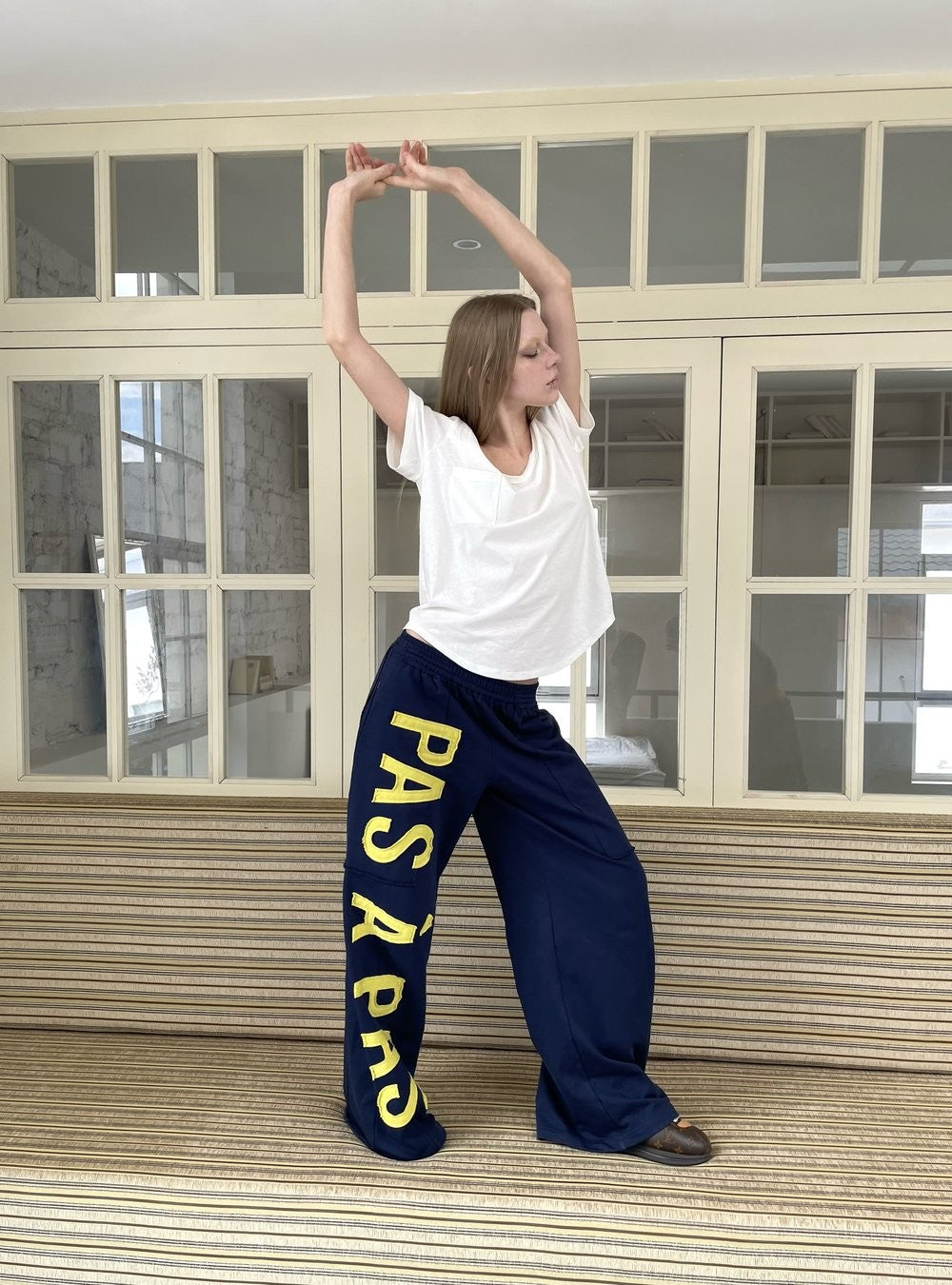 Patchwork Relaxed Cotton Pants