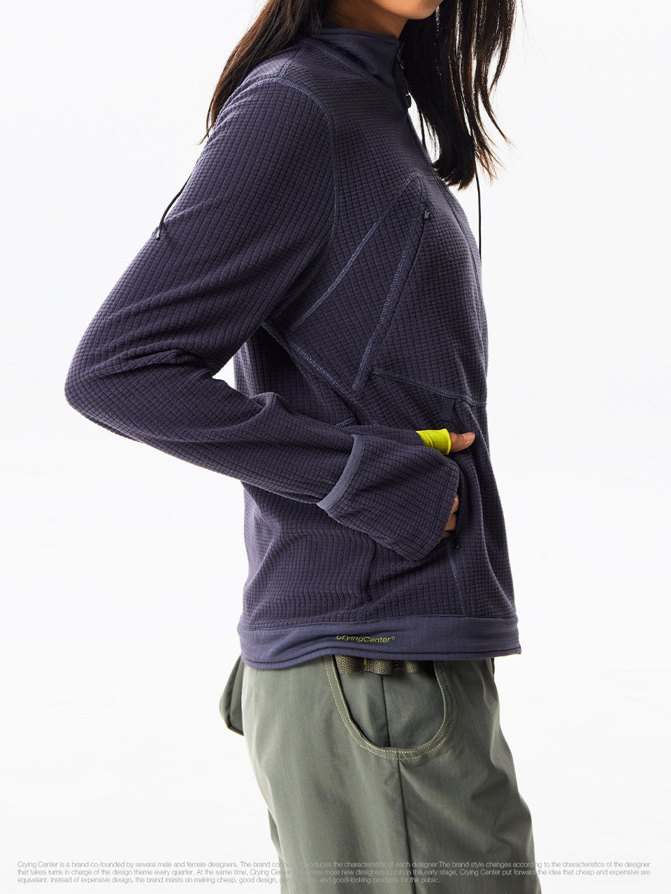 CryingCenter Slim Fit High Neck Track Jacket