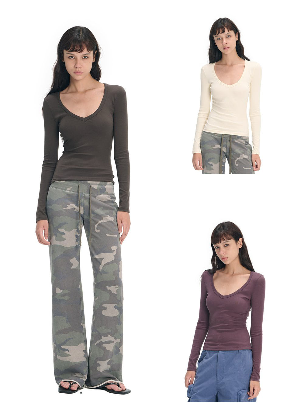 Pure V-Neck Tailored Top (3color)
