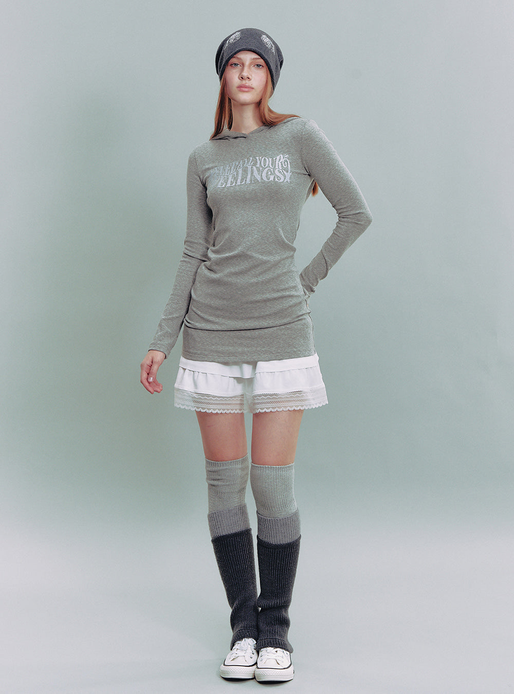 Feelings Hooded Long Sleeve Top
