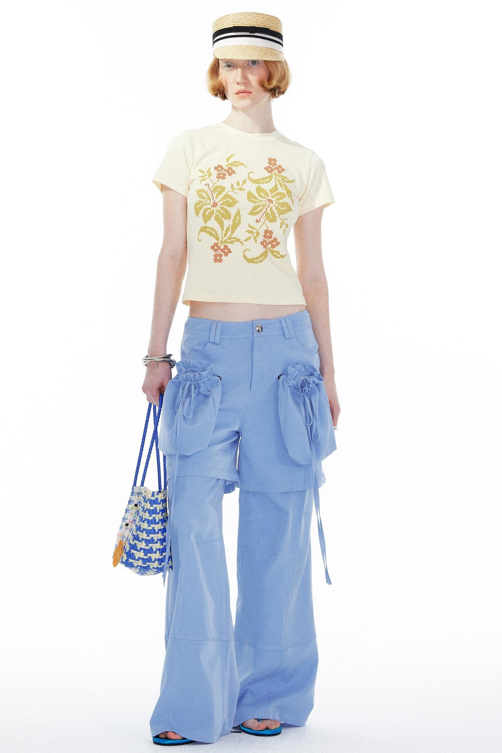 Sky Blue Straight Leg Pants